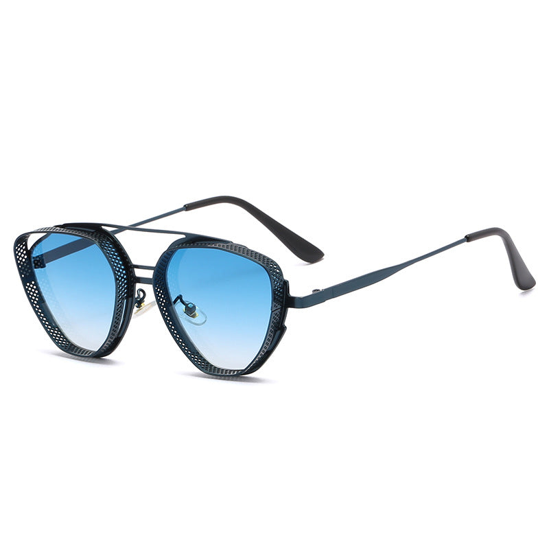 Damen extravagante Sonnenbrille im modernen Polygon-Design Brehn