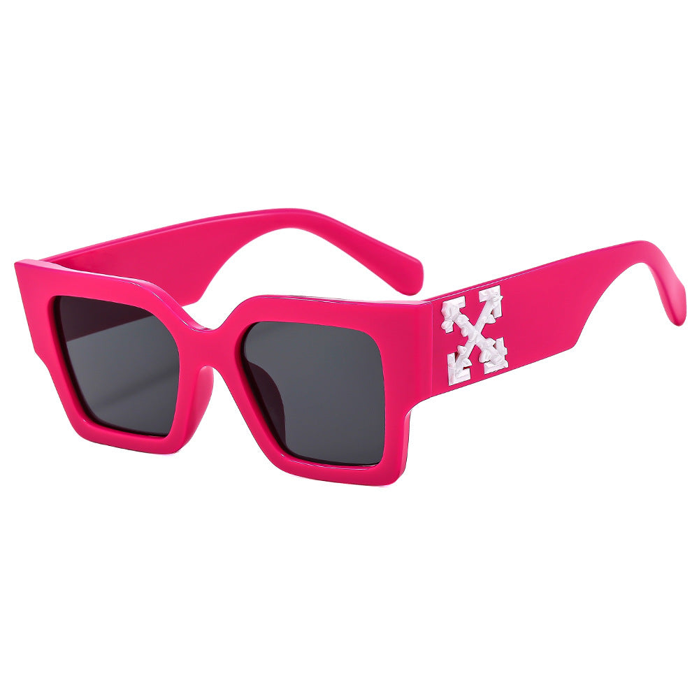 Damen Designer-Sonnenbrille mit auffälligem geometrischen Rahmen Brehn