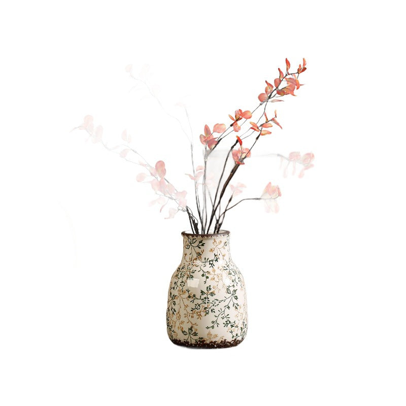 Elegante und kunstvoll verzierte Keramikvase Brehn