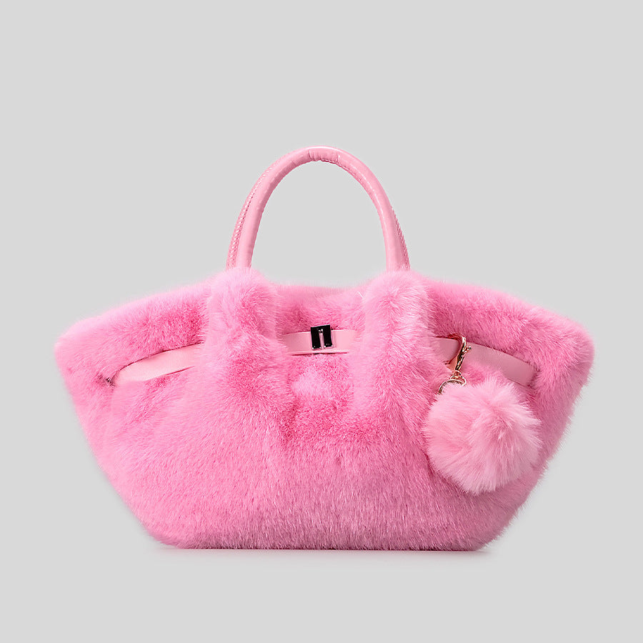 Plüsch Kunstfell Handtasche