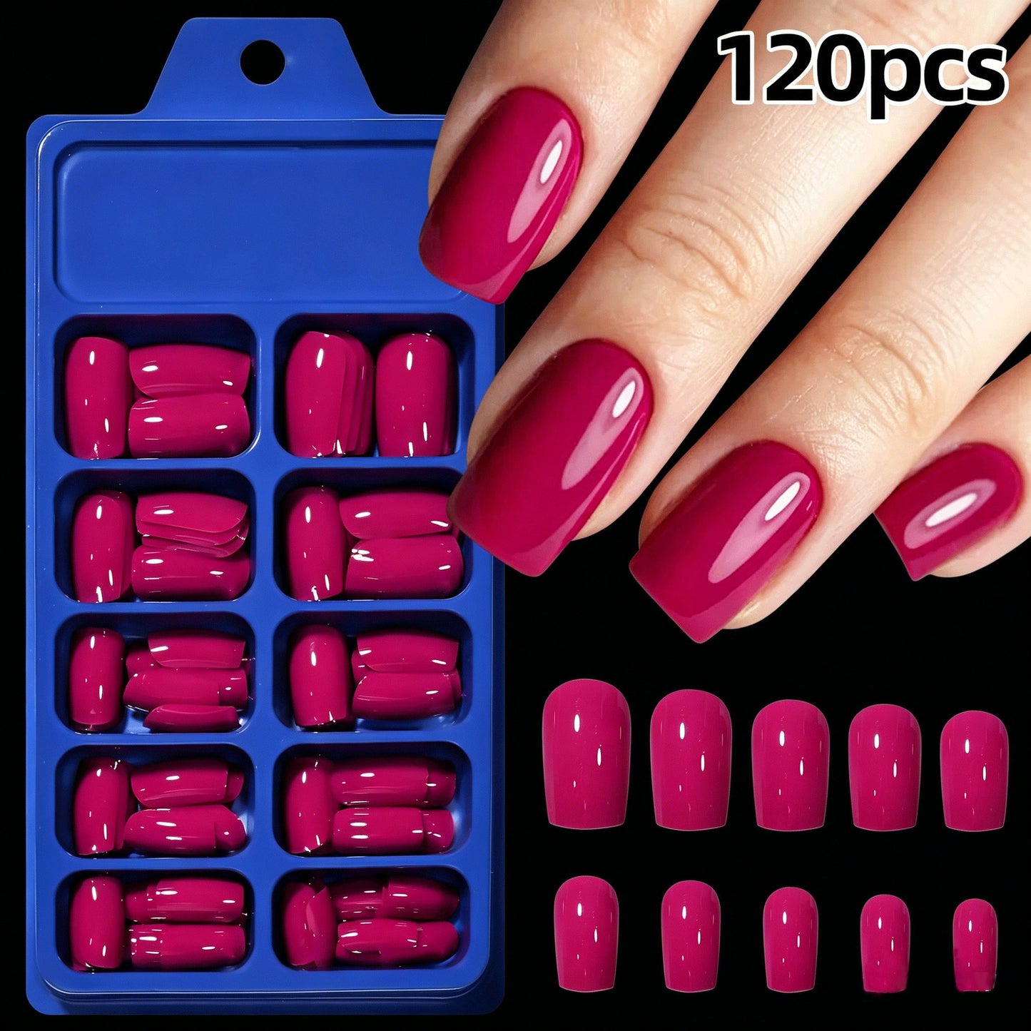 Premium Glossy Press-On Nail Tips Brehn