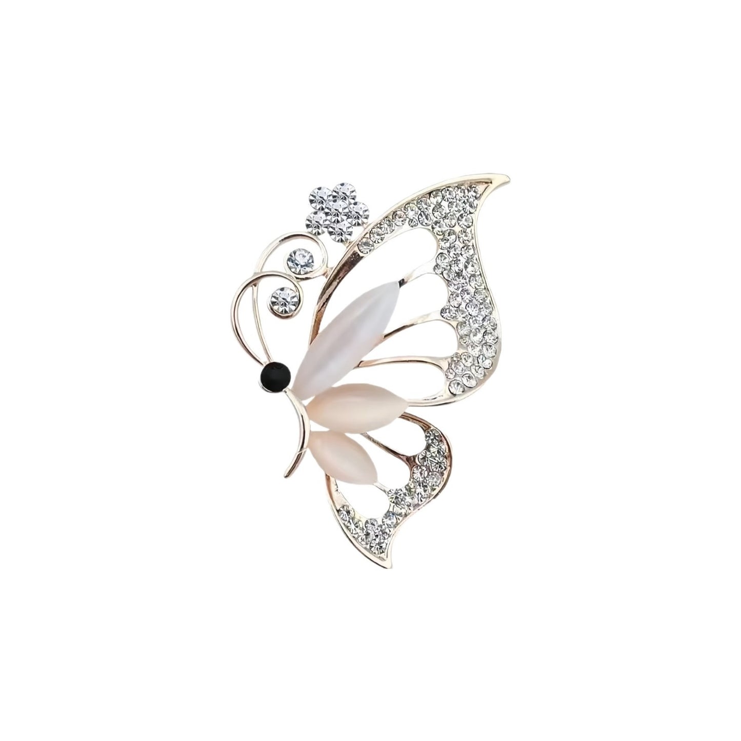 Elegante Schmetterlingsbrosche Brehn