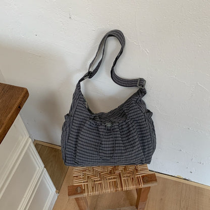 Lässige Gingham Tragetasche