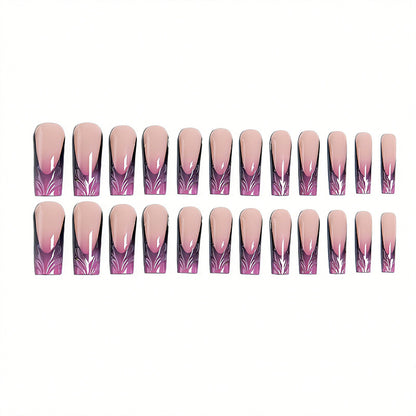 Kunstnagelset mit elegantem 3D Blattdesign Brehn