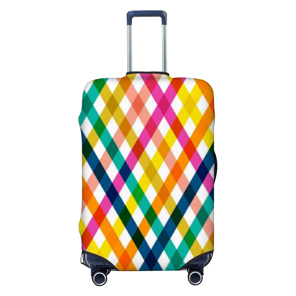 Unisex nan elastische Kofferschutzhülle mit geometrischem Motiv, dehnbarer Polyester-Spandex Bezug, Reißverschlussöffnung und rutschfester Innensicherung für Trolley Brehn