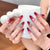 Glamouröse Ombre Stiletto Druck-On Nagelset Brehn