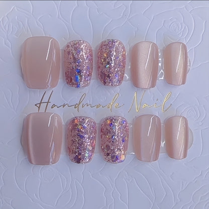 Künstlerisches Press-On Nagelset Brehn