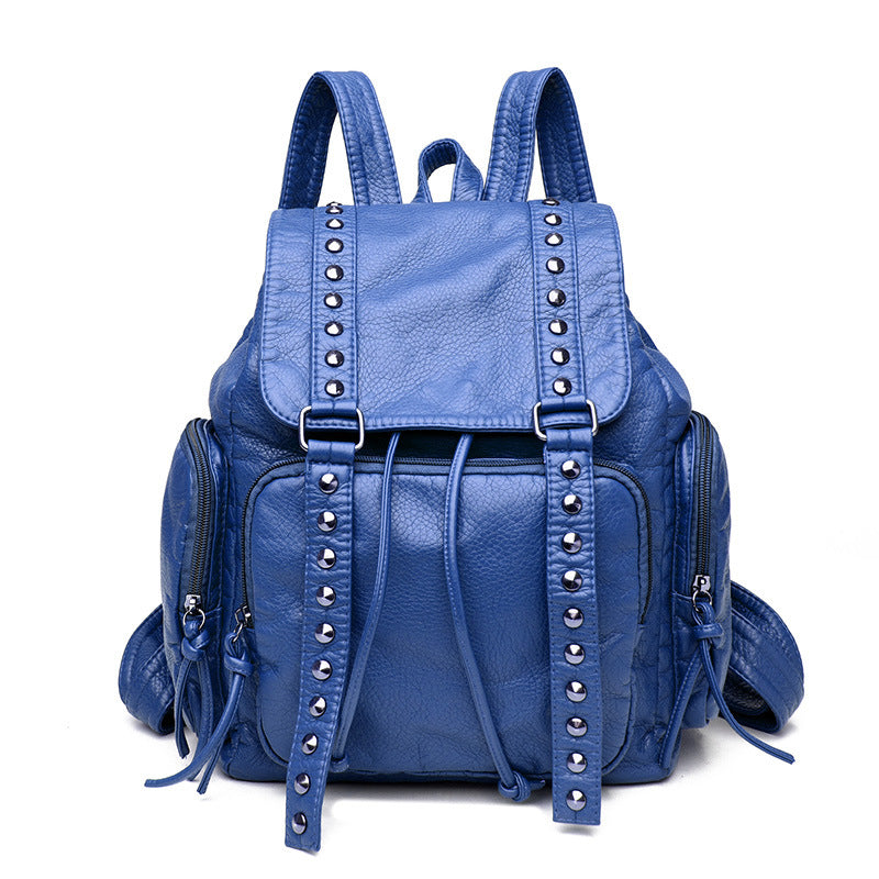 Stylische Nieten Faux-Leder Rucksack