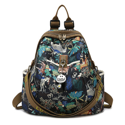 Künstlerischer Floral Gemusterter Rucksack Brehn