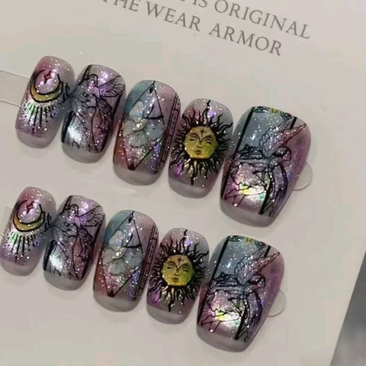 Sternen Nacht Glitzer Nagel Kunst Set Brehn