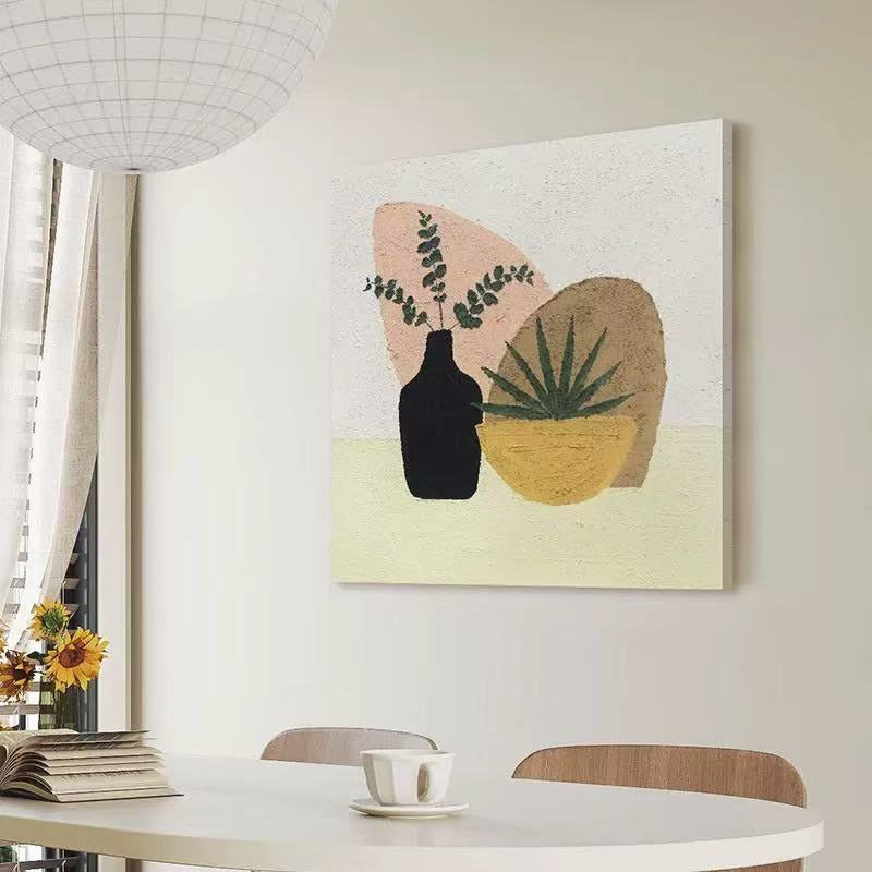 Moderne abstrakte Pflanzenillustration Leinwandkunstwerk