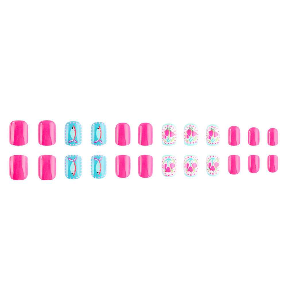 Künstlerische florale Nagelkunst Brehn