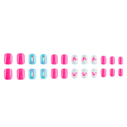 Künstlerische florale Nagelkunst Brehn