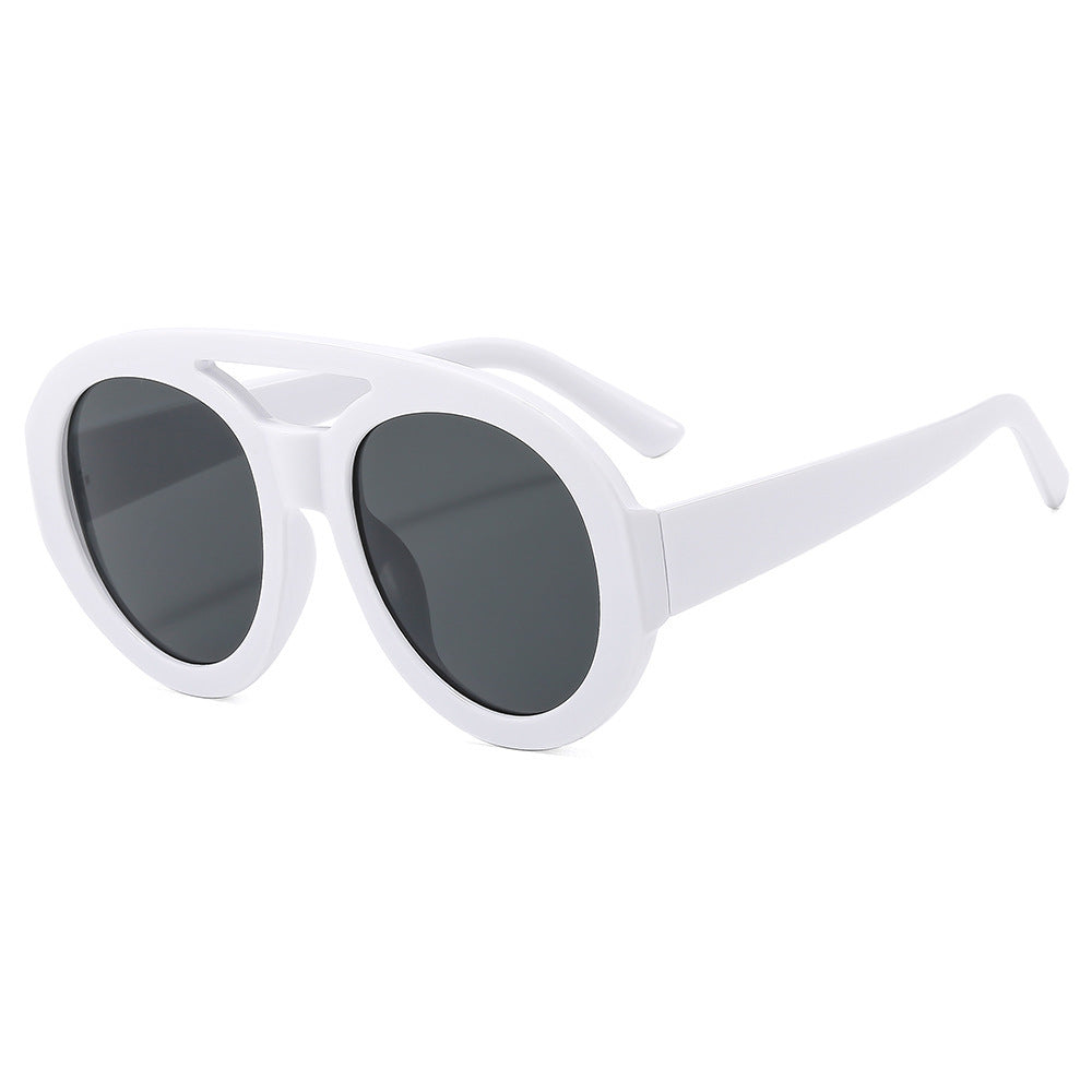 Damen Modische Sonnenbrille im futuristischen Oversized-Design Brehn