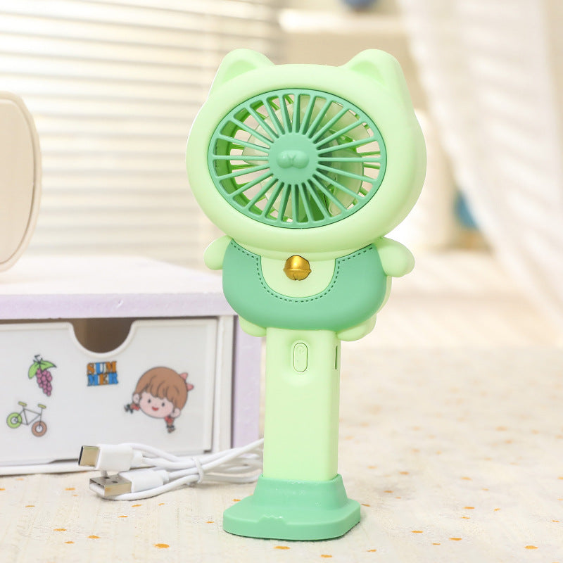 Damen tragbarer Mini-Handventilator mit Katzenmotiv Brehn