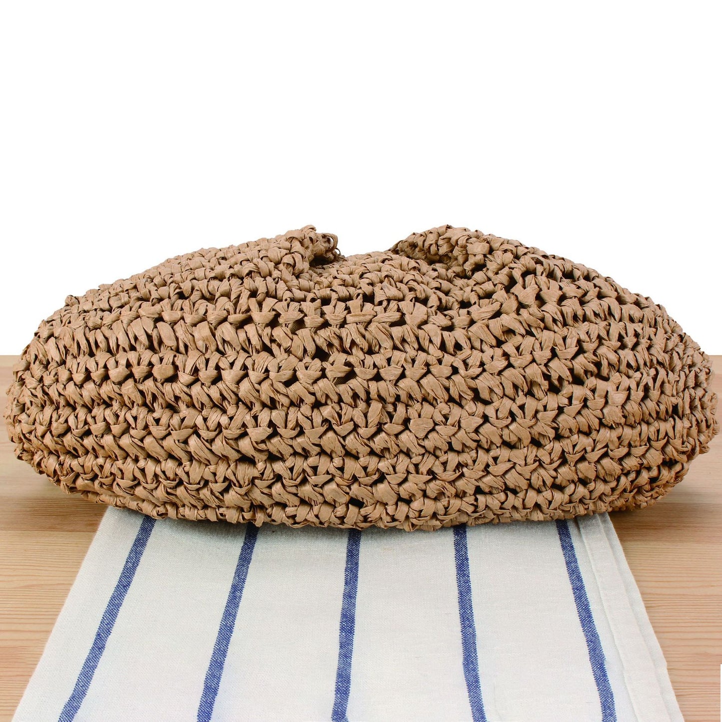 Korbtasche mit Eleganten Holzperlenverzierungen Brehn