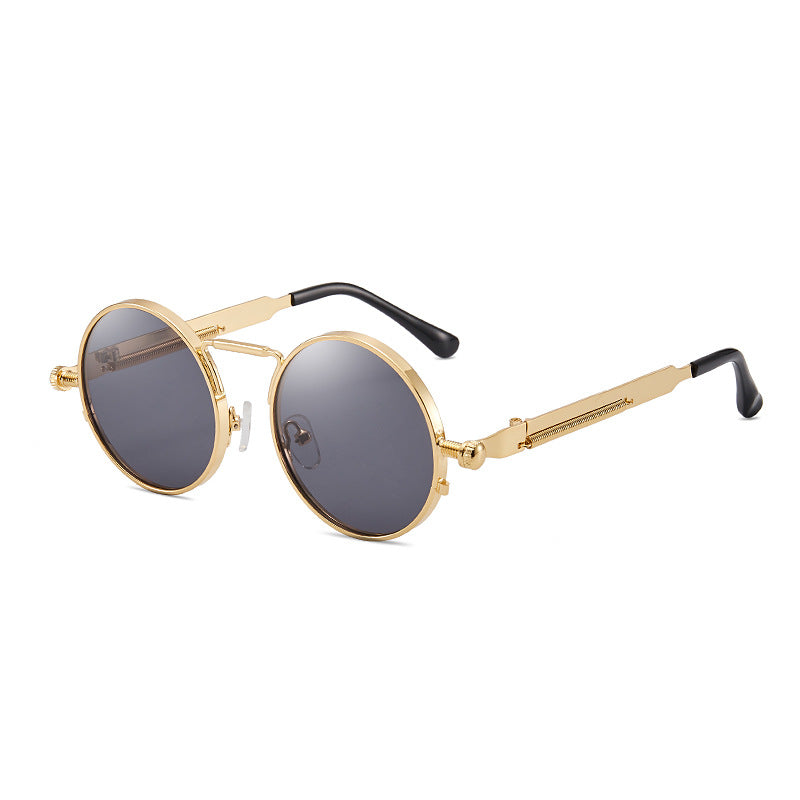 Damen elegante runde Metallbrille Brehn