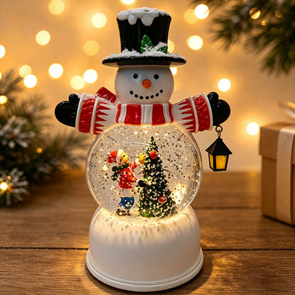 Lustige Weihnachtsmann Schneekugel Figur Brehn