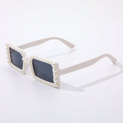 Perlenverzierte Retro-Sonnenbrille Brehn