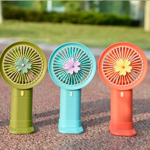 Unisex Tragbarer Mini-Handventilator mit attraktivem Blumenmuster Brehn