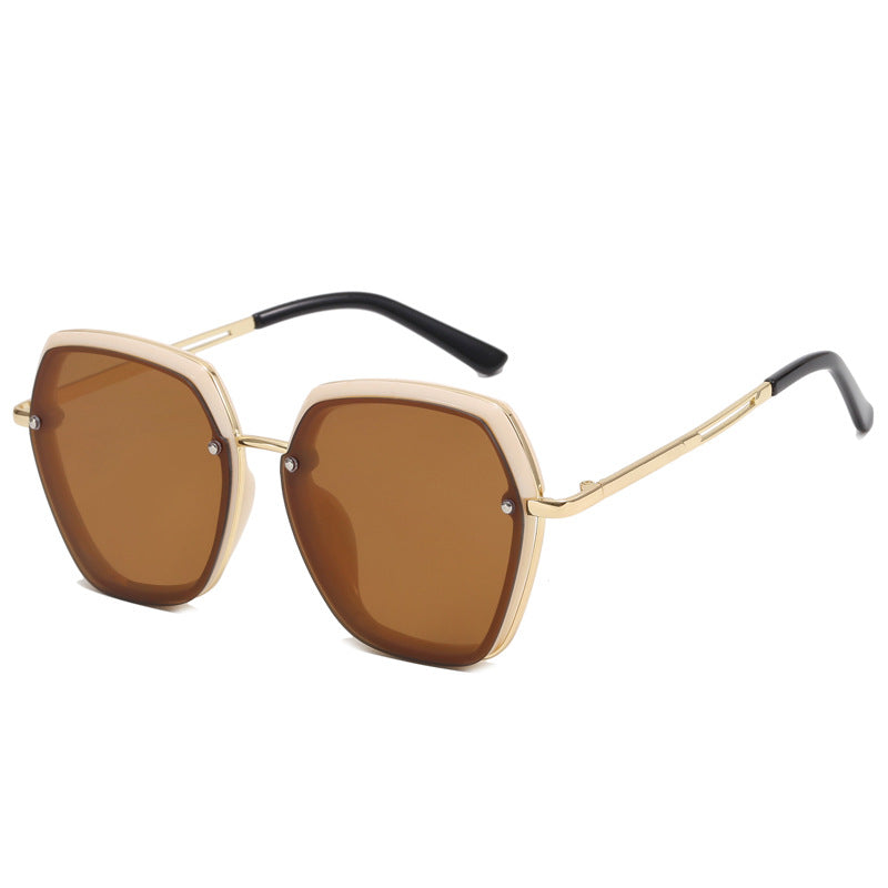 Damen Modische Oversized-Sonnenbrille mit eleganter Rahmenstruktur Brehn