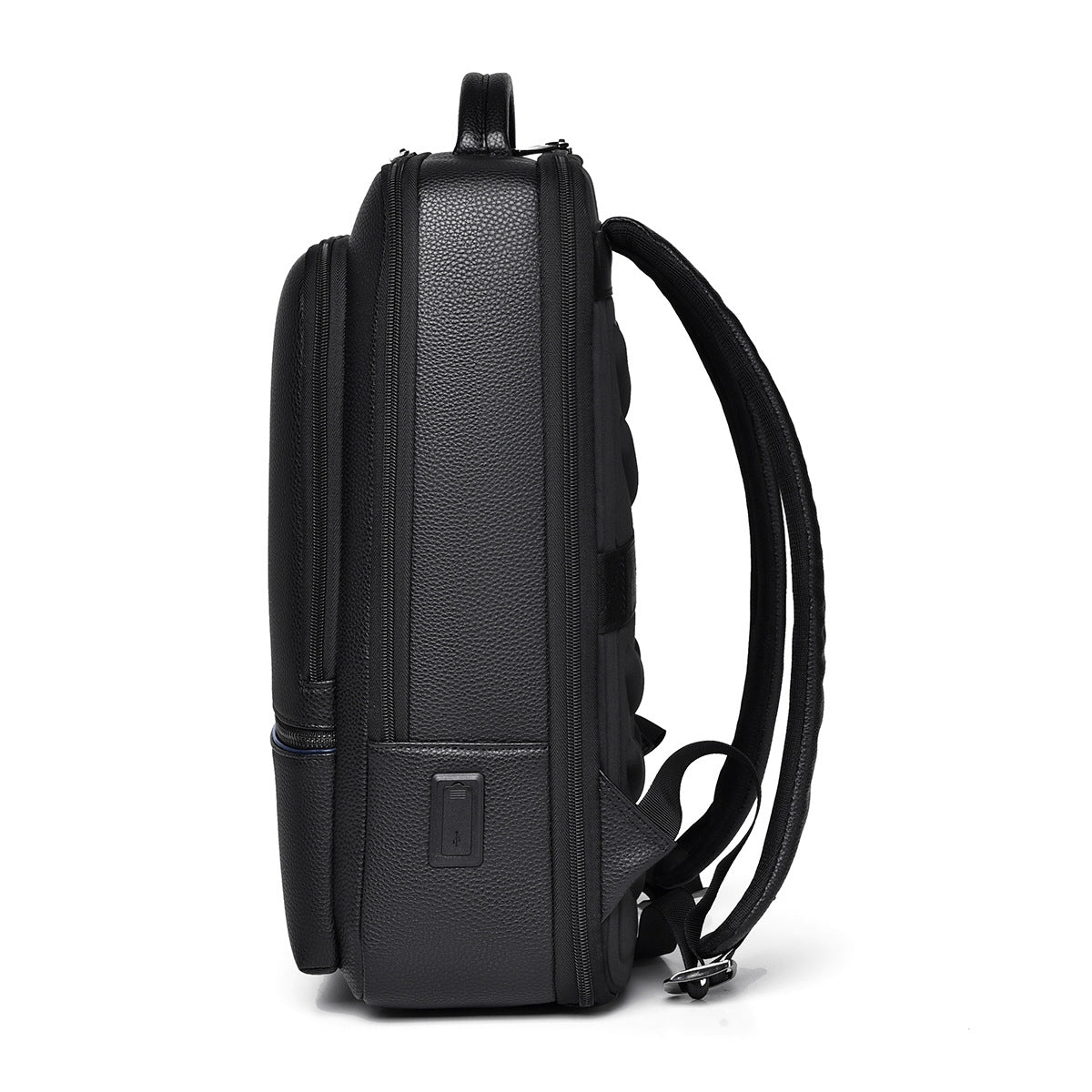 Schlanker Leder Laptop Rucksack Brehn