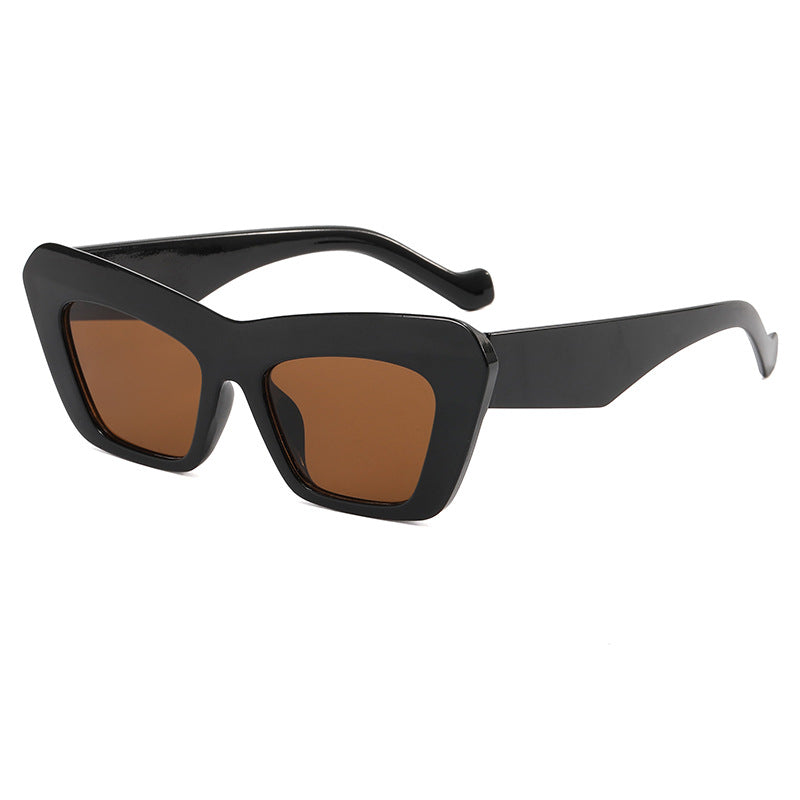 Damen modische Oversized-Sonnenbrille mit kantigem Rahmen Brehn