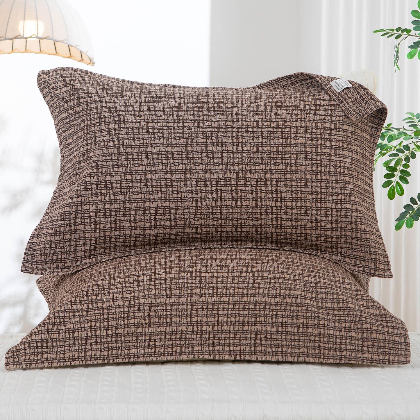 Damen Kissenbezug mit filigranem Blumenmotiv Brehn