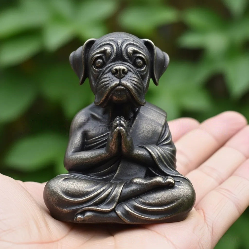 Dekorative meditierende Hundefigur Brehn
