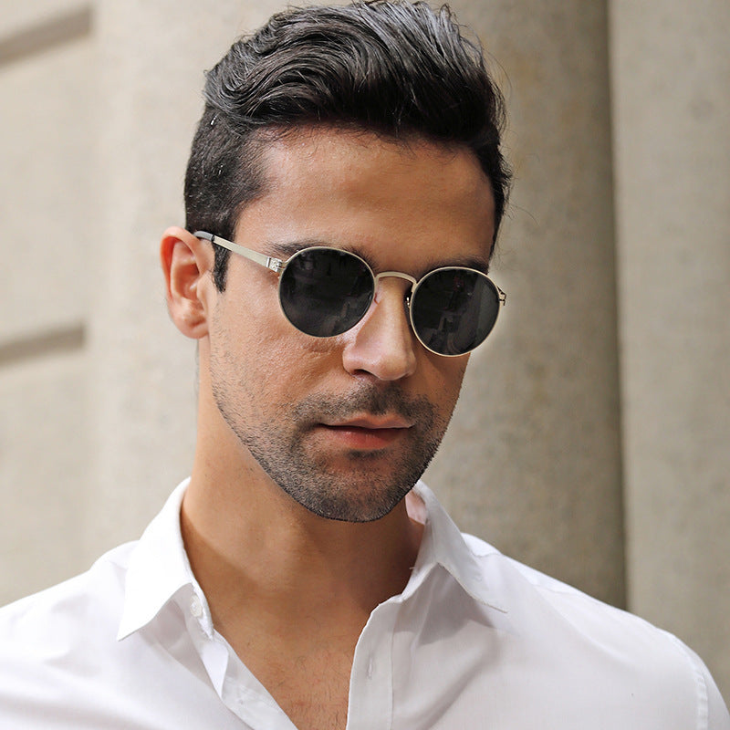 Damen elegante runde Sonnenbrille mit UV-Schutz Brehn