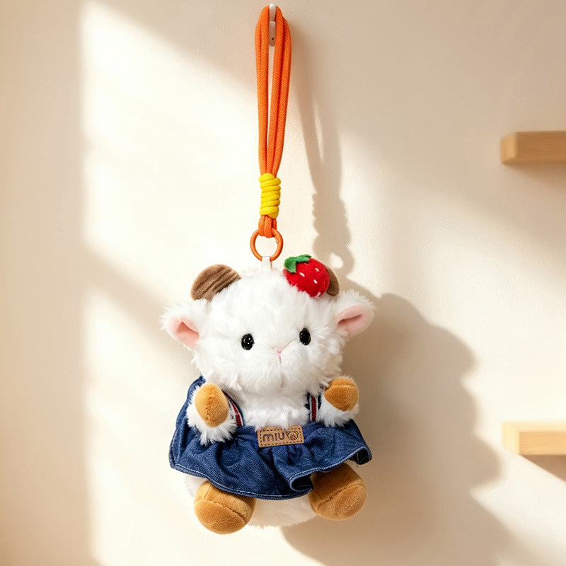 Plüsch Ram Doll Bag Charm Anhänger Schlüsselanhänger mit Kleid und Schlaufe Brehn