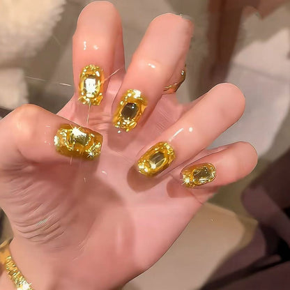 Premium Edelstein-betonte Nagelkunstverlängerungen