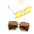 Damen elegante quadratische Sonnenbrille mit modischen Akzenten Brehn