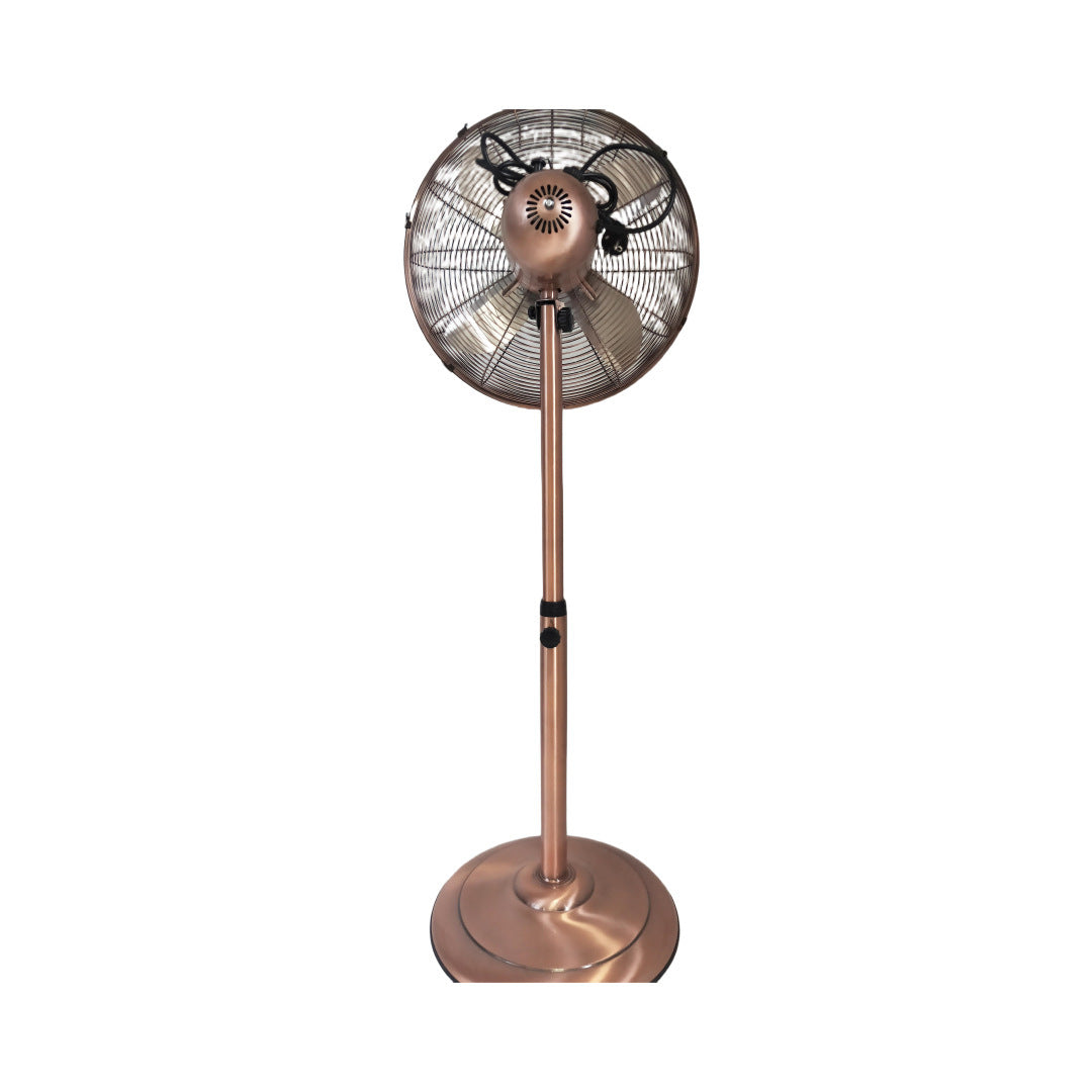 Damen Retro-Standventilator mit verstellbarem Neigungswinkel und autarkem Lüftungssystem Brehn