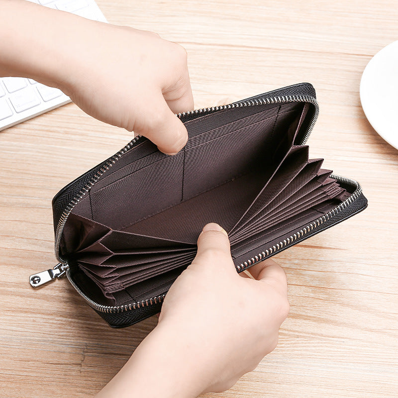 Premium Reißverschluss Leder Organizer