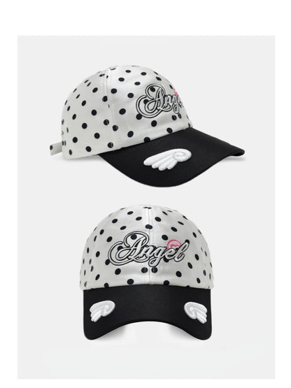 Damen Verspielt Polka Dot Bestickte Baseballmütze Brehn