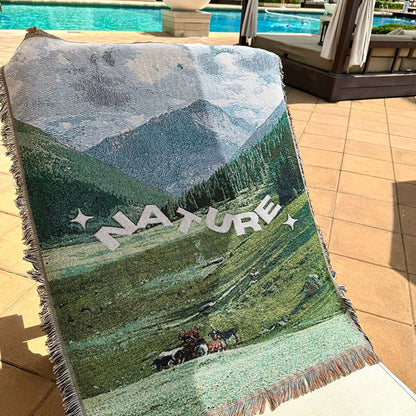 Malerei Landschaft Wurfdecke