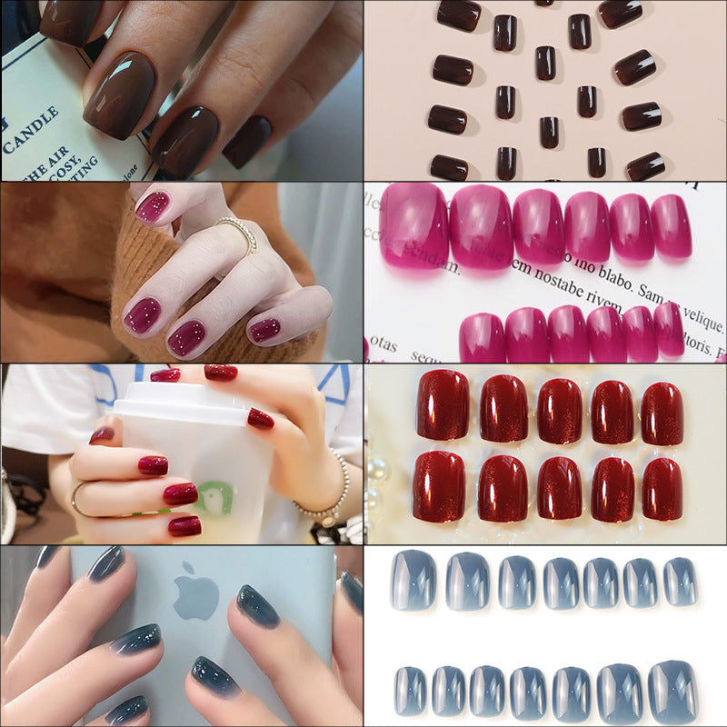 Glänzendes Press-On-Nagelset mit funkelndem Finish Brehn