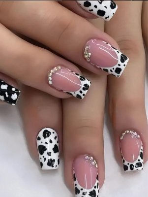 Elegante Lange Acryl Nagelverlängerungen Brehn