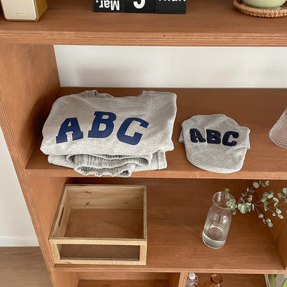 Kleiner Hund Weiches Baumwoll-T-Shirt mit Chenille Buchstaben Applikation