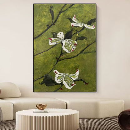 Floral Relief Wandkunst