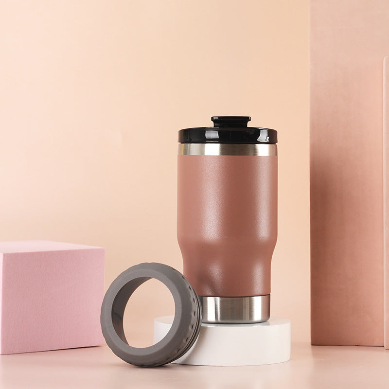 Damen Isolierter Kaffeebecher mit rutschfester Silikonunterlage Brehn