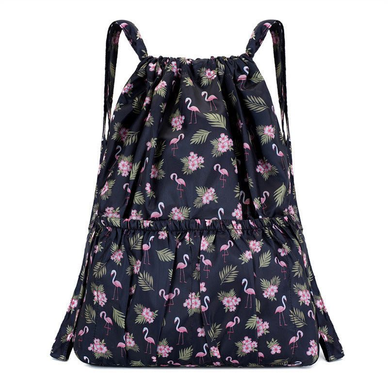 Blumenmuster Zugbeutel Rucksack Brehn