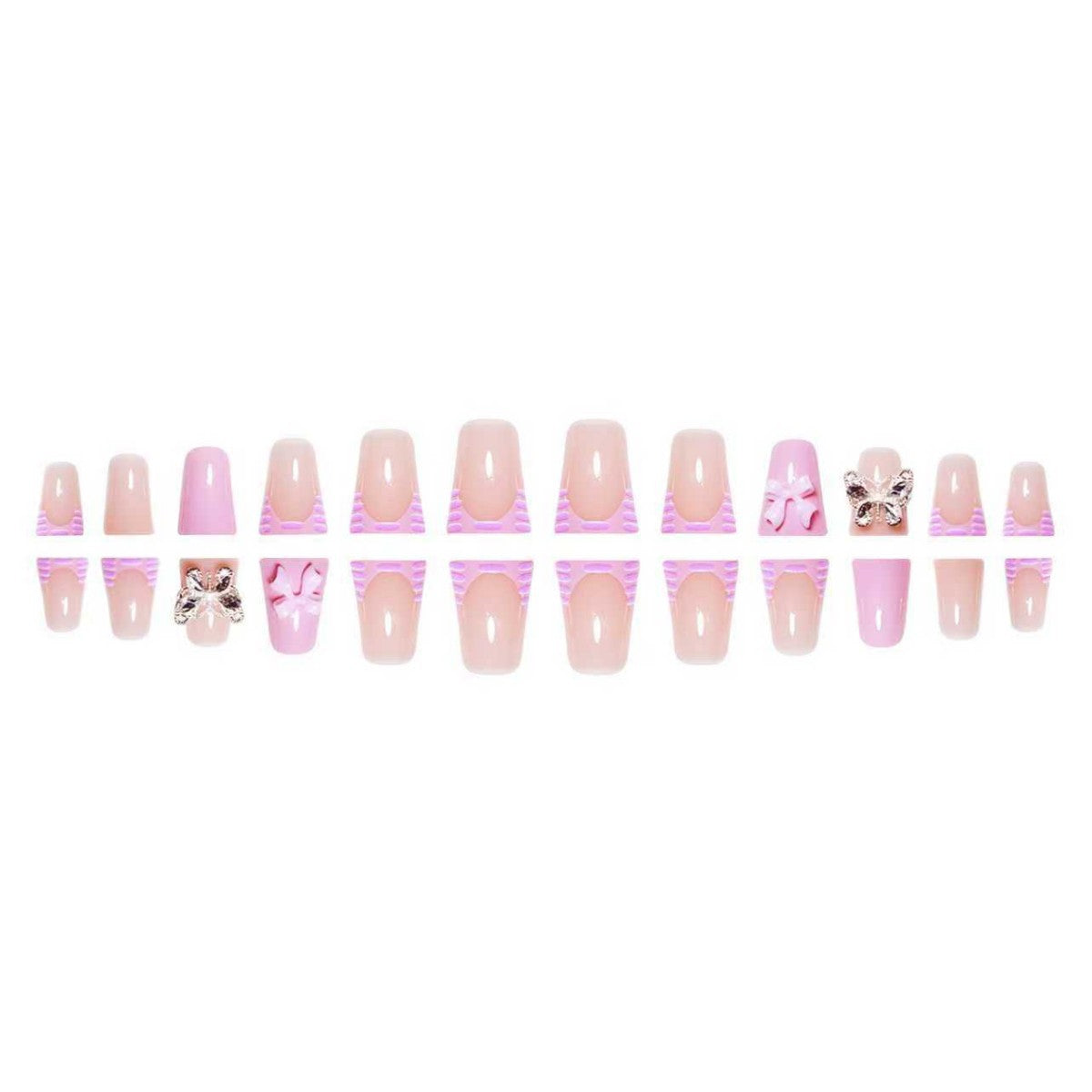 Dekorative von Schmetterlingen inspirierte Nagelverstärkungen Brehn