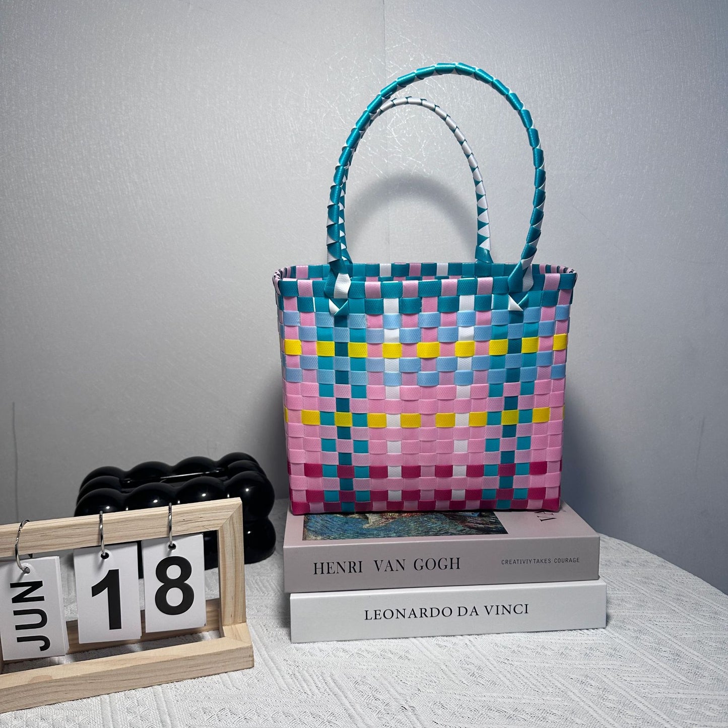 Geflochtene Handtasche mit Stabilen Griffen Brehn
