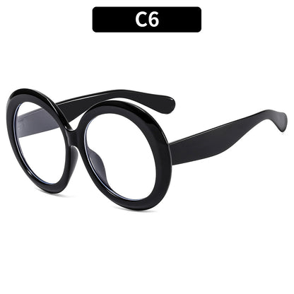 Übergroße runde Rahmenbrille