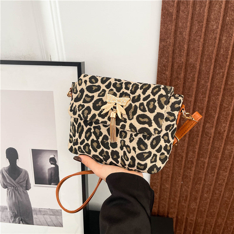 Chic Leopardenmuster Umhängetasche Brehn
