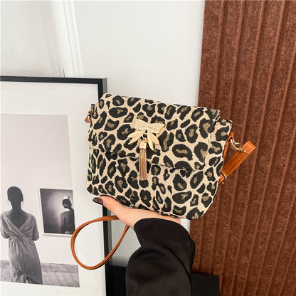 Chic Leopardenmuster Umhängetasche Brehn
