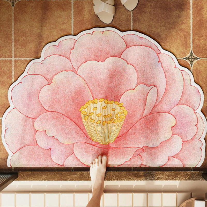 Florales Design Badezimmermatte Brehn