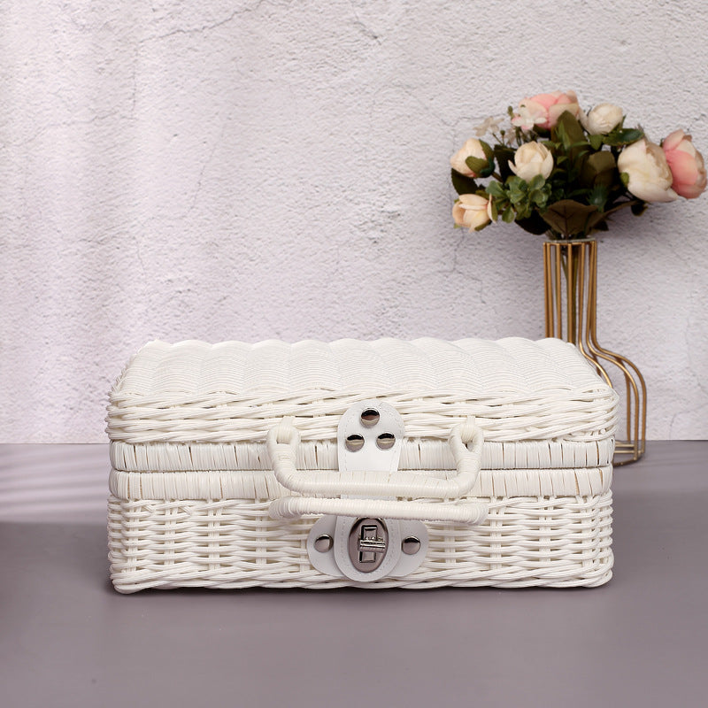 Vintage-inspirierte gewebte Aufbewahrungsbox Brehn